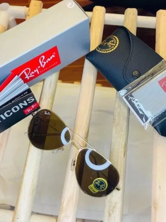 Ray-Ban 3025 Brown Aviator Sunglasses 58mm - Picture 5 of 7